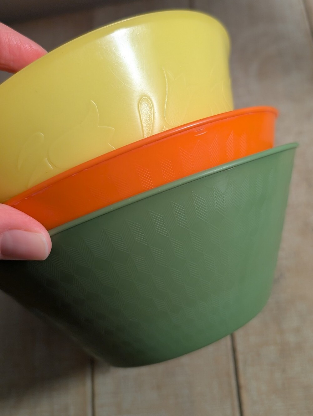 Lot Of Three Vintage 1970s Margarine Bowls